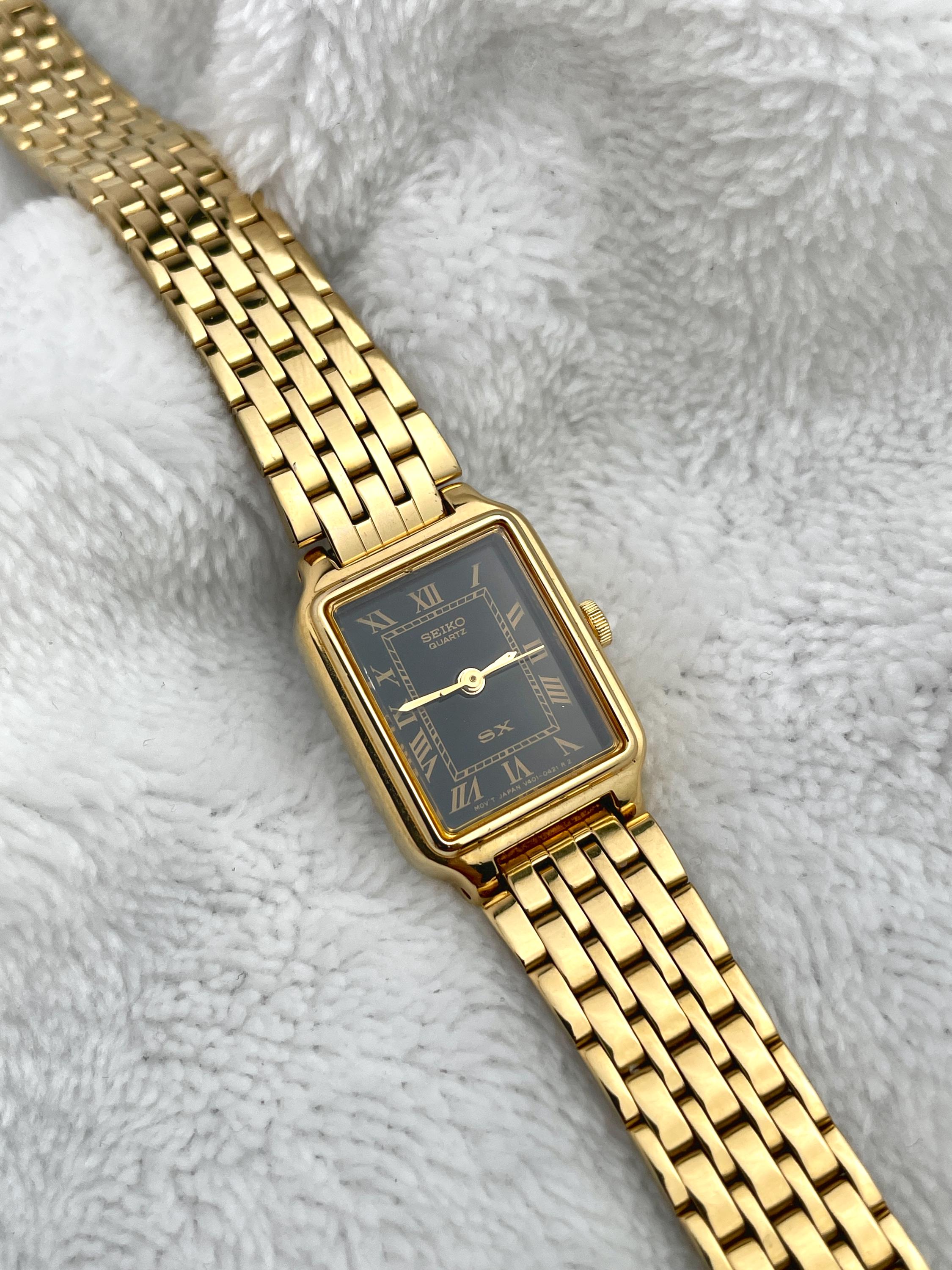 Seiko SX Tank Gold Tone