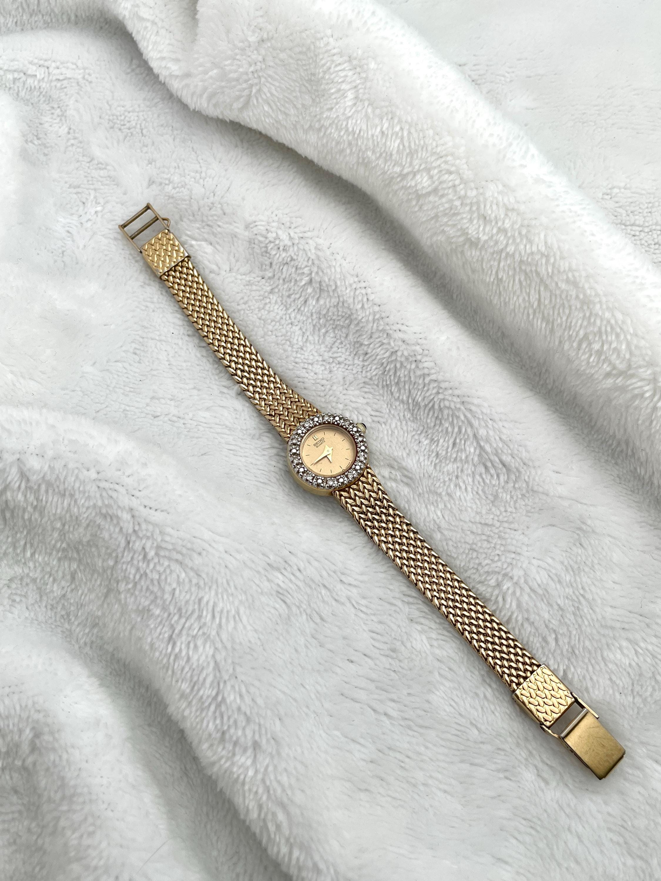 Seiko Gold Tone 10 Genuine Diamonds