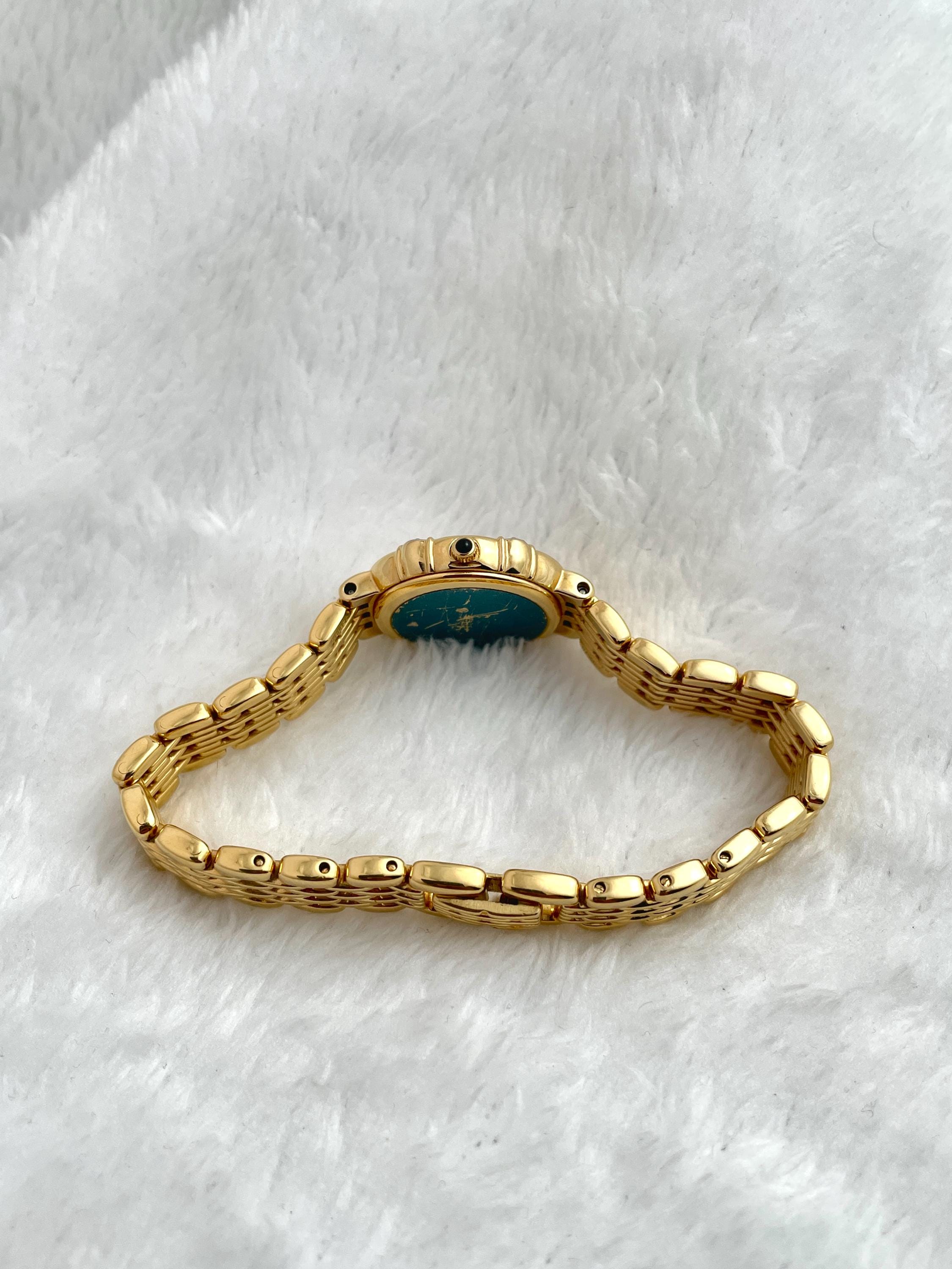 Vintage 90's Seiko Exceline 6 Diamond Dainty Gold Women Watch 4n20 0640