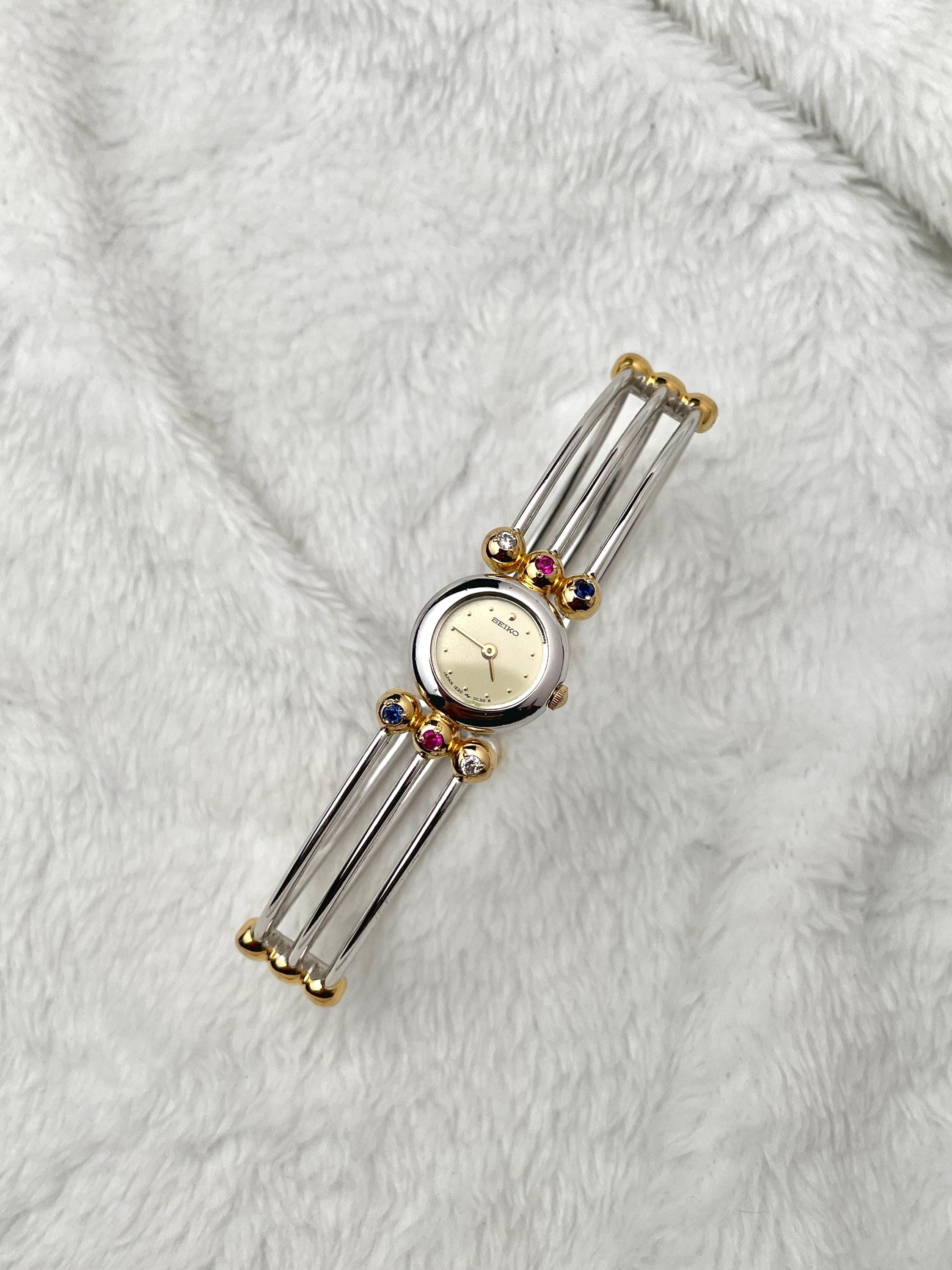 Seiko Two-tone Bangle Gemstone