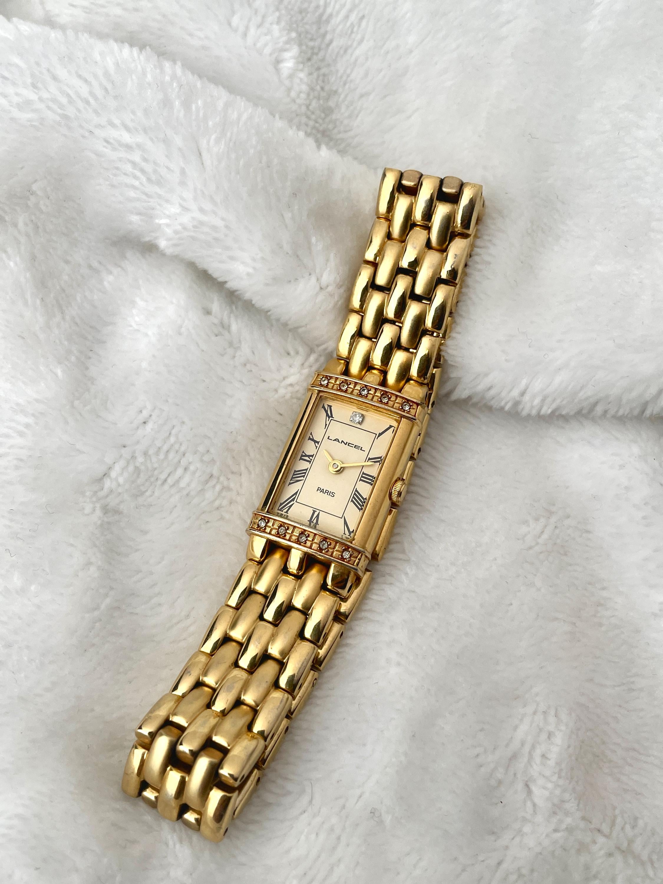 Lancel Tank Paris Gold with Diamond