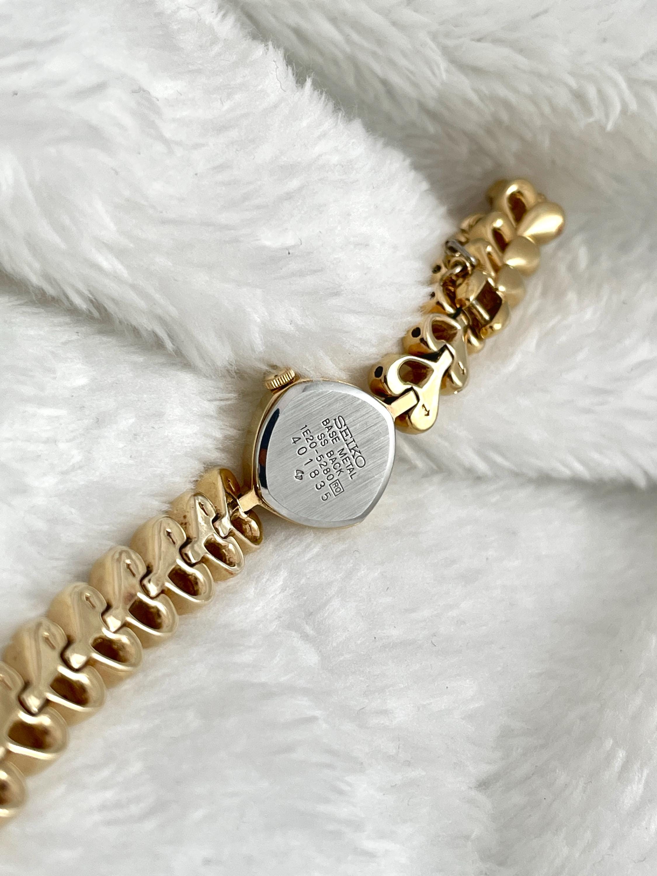Seiko Gold Cusion Heart Bracelet