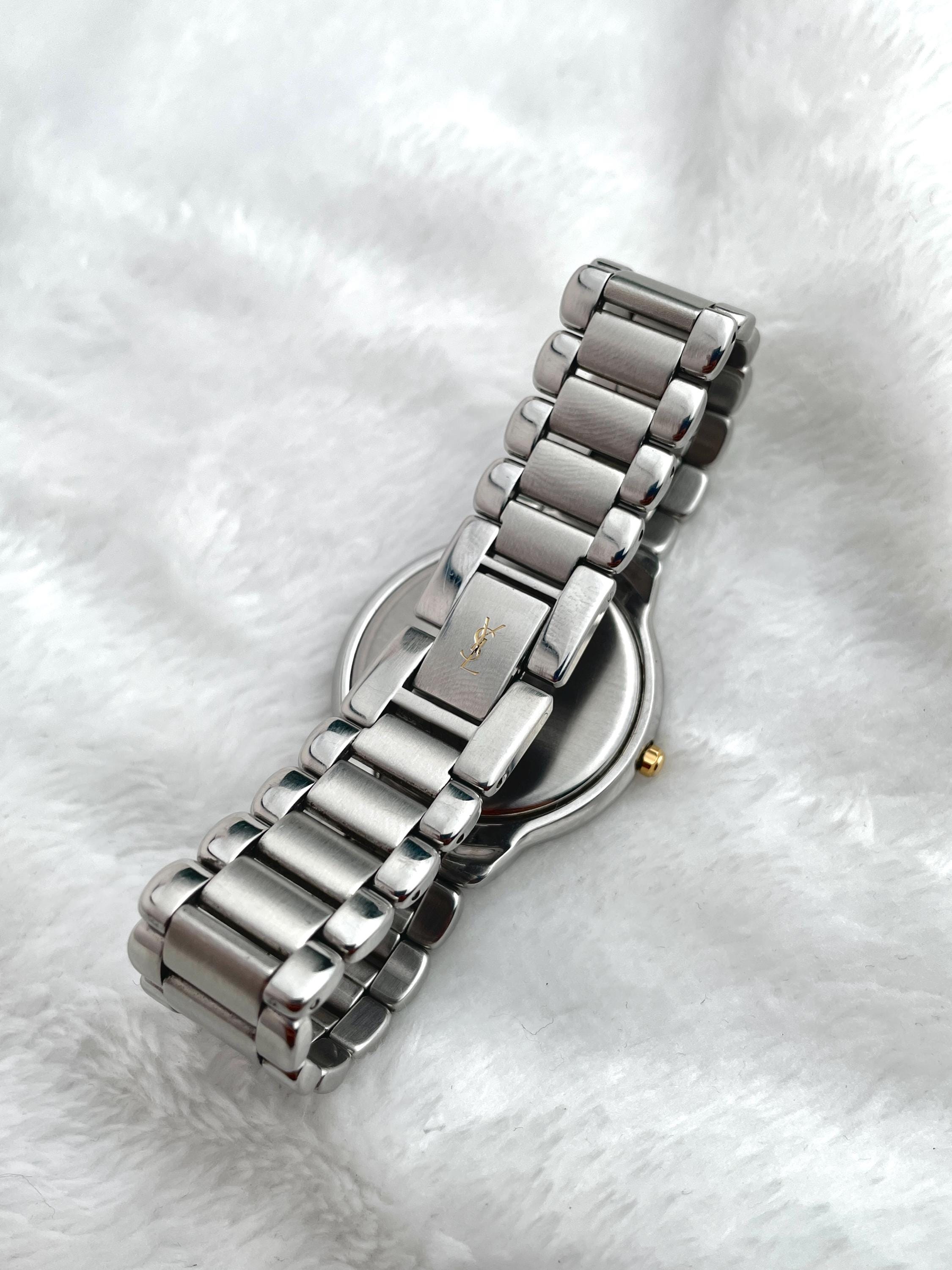 Saint Laurent Ysl Silver Tone