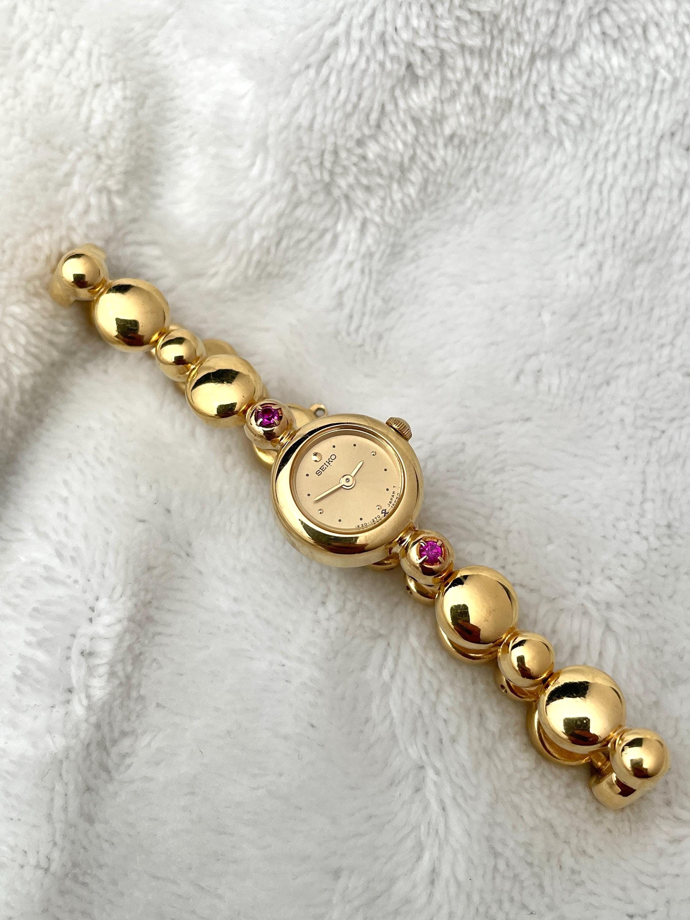 Seiko Gold Dainty with Rubies