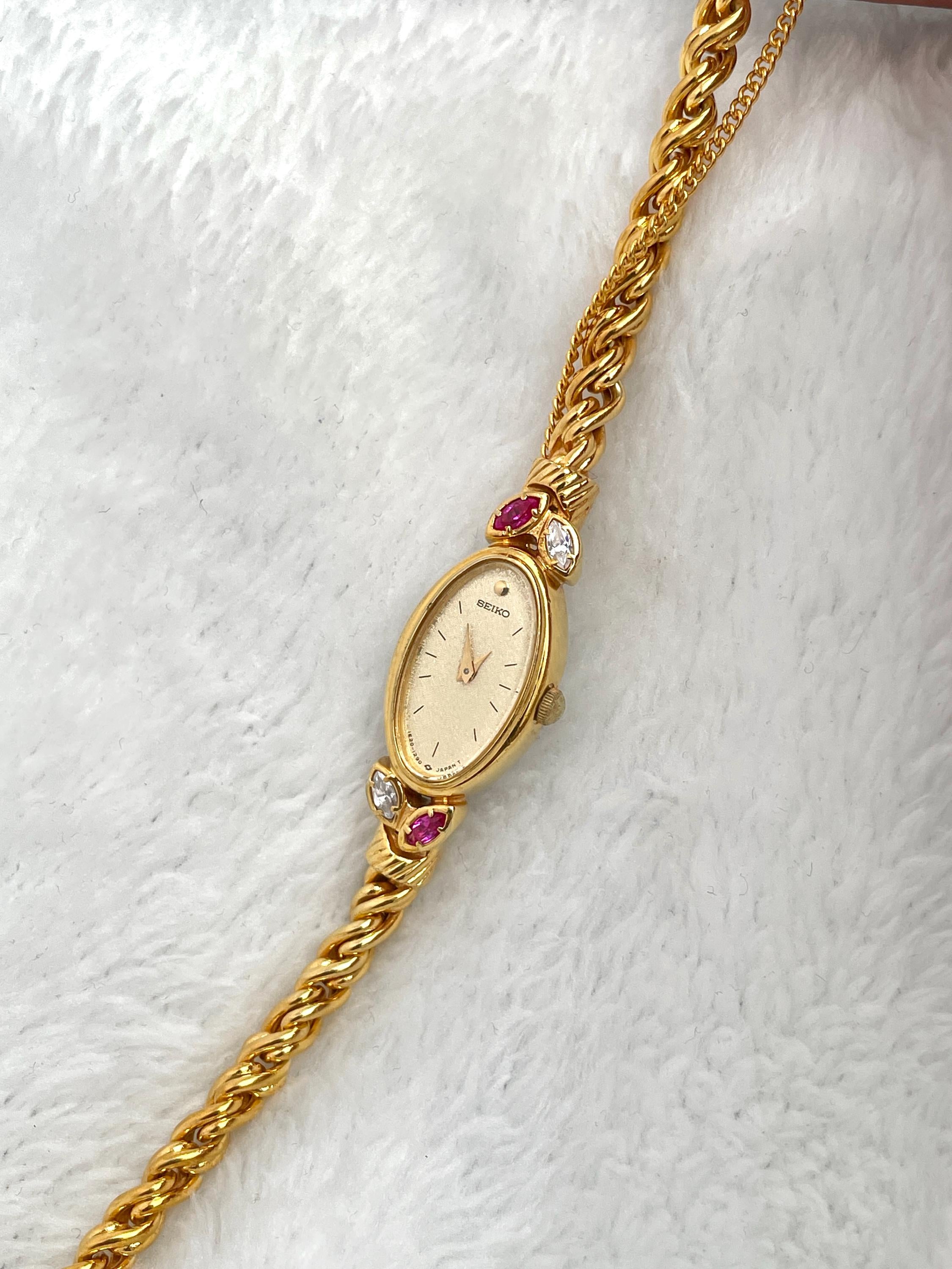 Seiko Oval Rope Rubies and Diamond