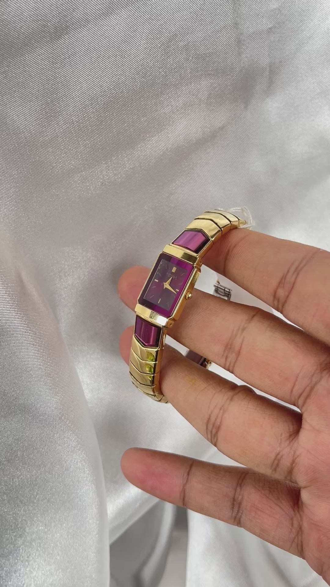 1984 Seiko LASALLE QZ Gold Tone Purple Dial